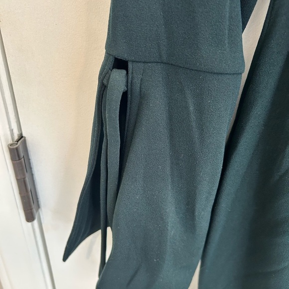 Calvin Klein Sheath Dress Womens 8 Deep Green Flare Sleeves - Picture 2 of 6